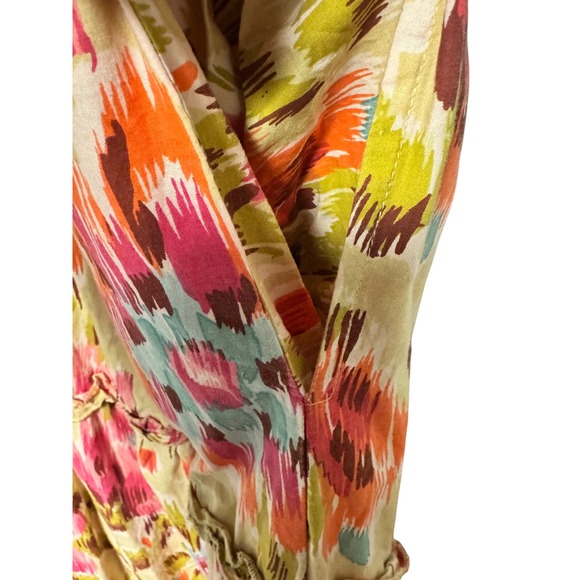 House of Harlow 1960 Zoey Smocked Floral Maxi‎ Dress Flutter Sleeve Boho Size S - Picture 16 of 16